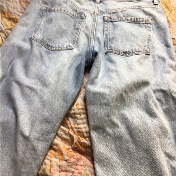 Free People straight leg relaxed distressed hem jean - Picture 3 of 4